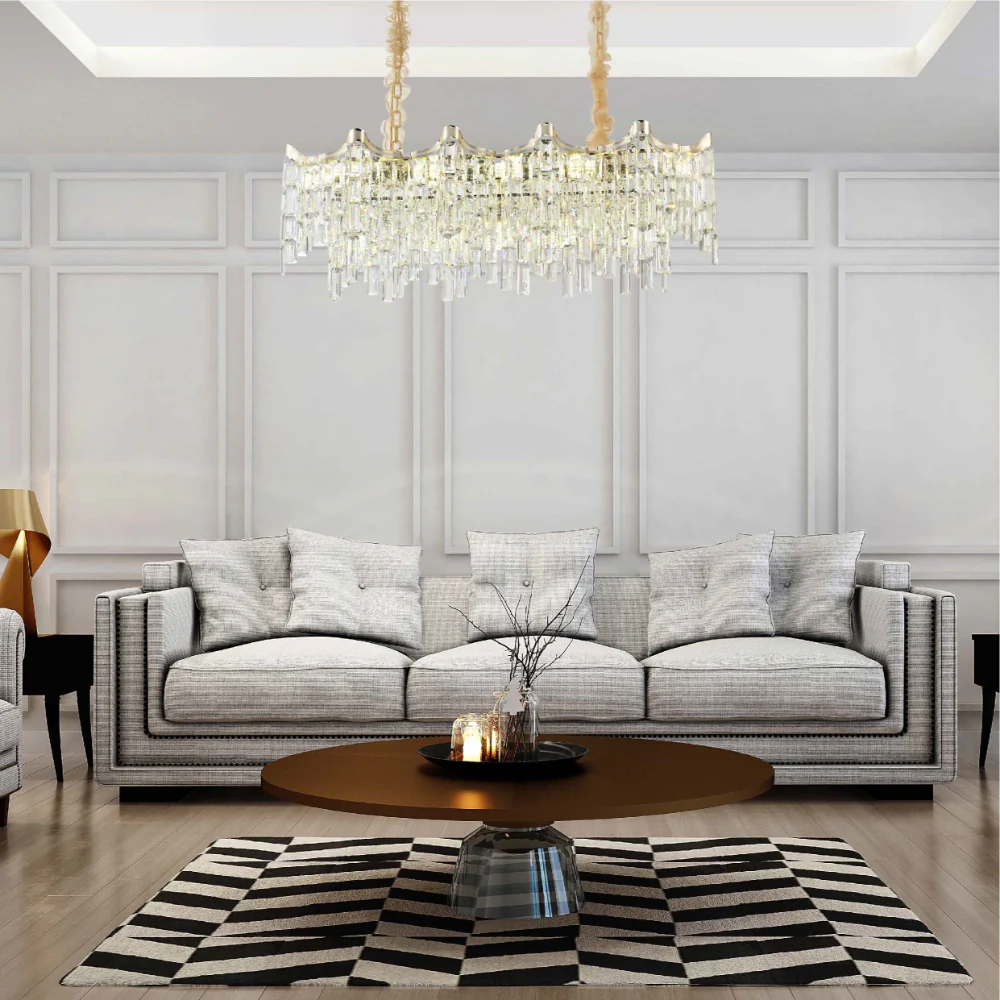 Interior application of Star Crystal Chandelier Ceiling Light | TEKLED 159-18084