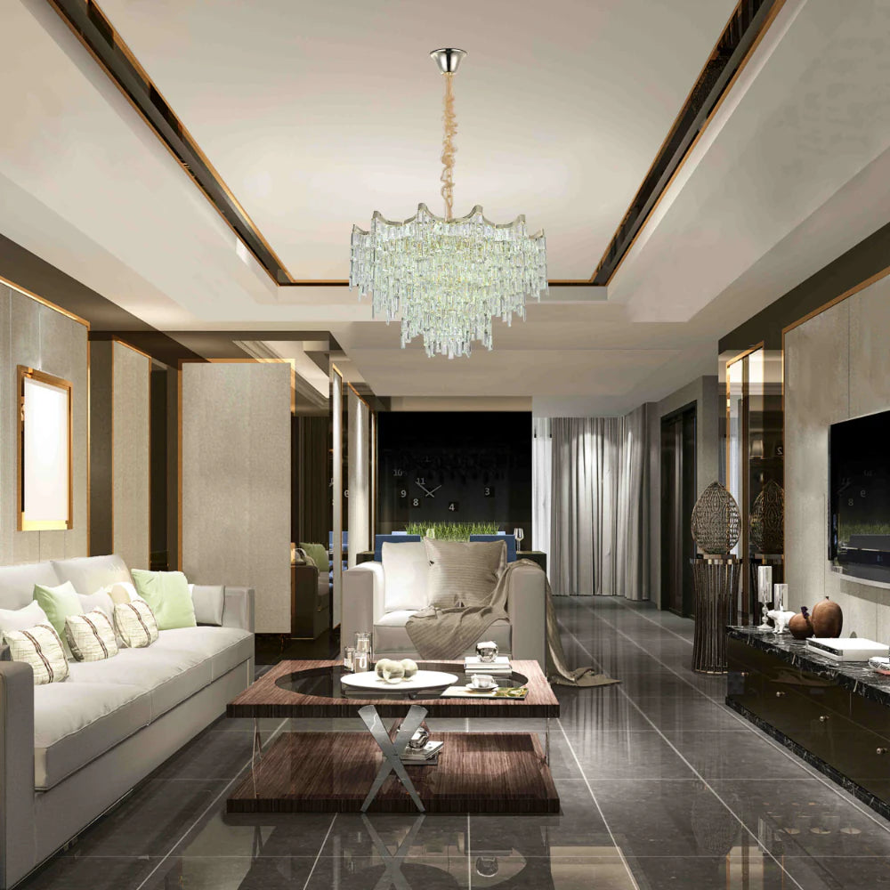 Interior use of Star Crystal Chandelier Ceiling Light | TEKLED 159-18087