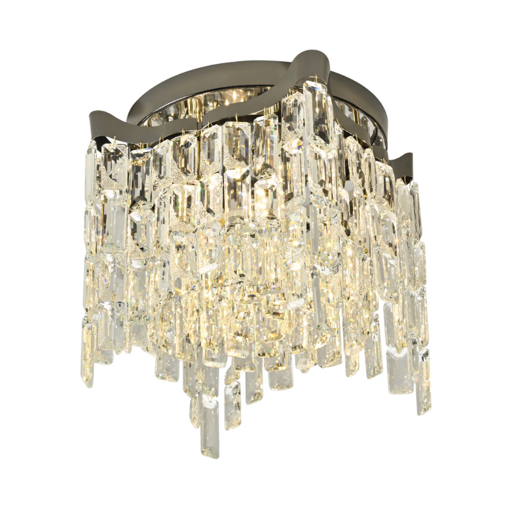 Main image of Star Crystal Flush Chandelier Ceiling Light | TEKLED 159-18059