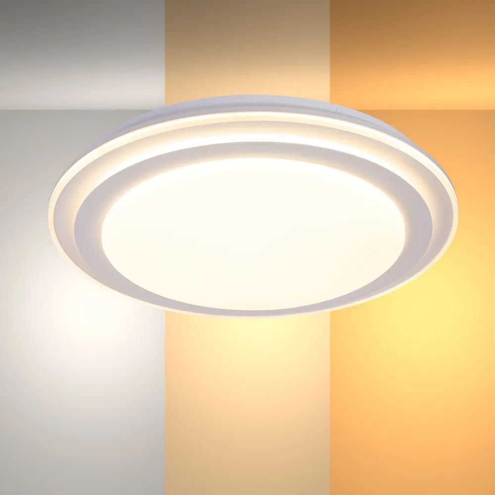 LED Flush Ceiling Light TEKLED Step LED Flush Ceiling Light White D500  6000K/4000K/3000K 42Wx2(TEKLED)--165-16004