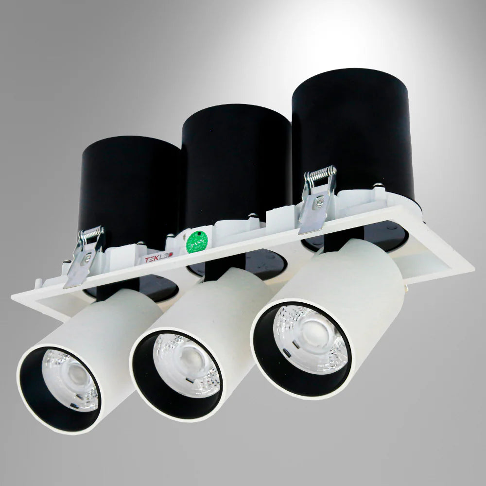 Telescopic Swivel Tilt Adjustable Retractable In-Out LED Rectangle Downlight