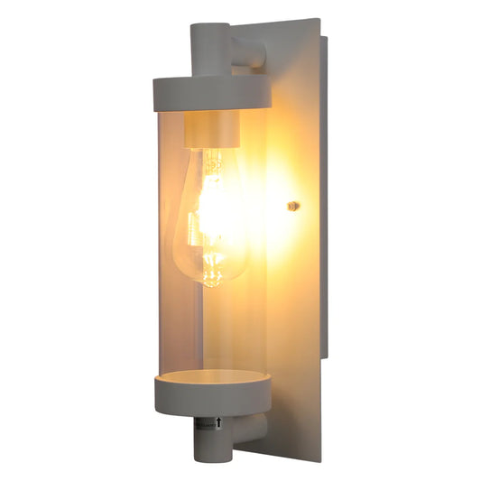 Timeless Elegance Wall Sconce - Durable Glass & Aluminium E27 Compatible Outdoor/Indoor Light