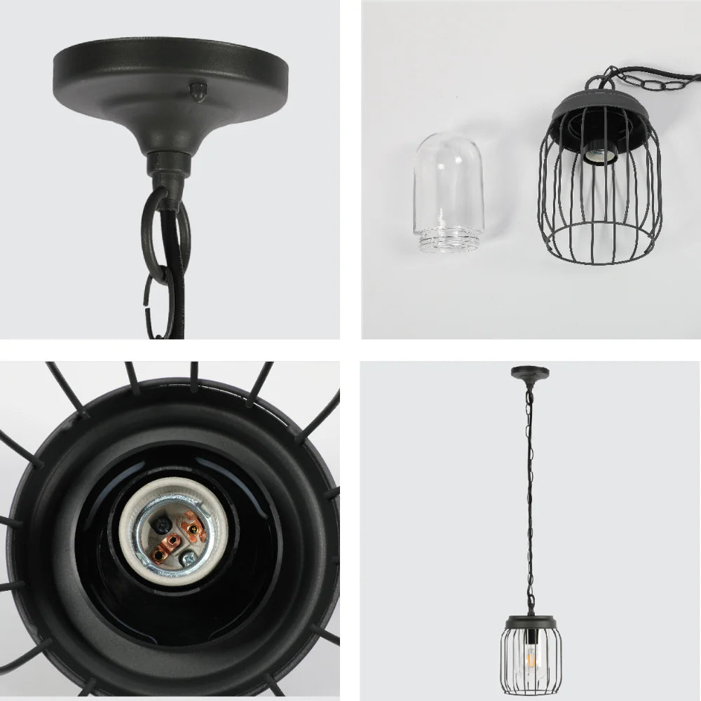 Tuela Outdoor Pendant Lamp E27 Dark Grey