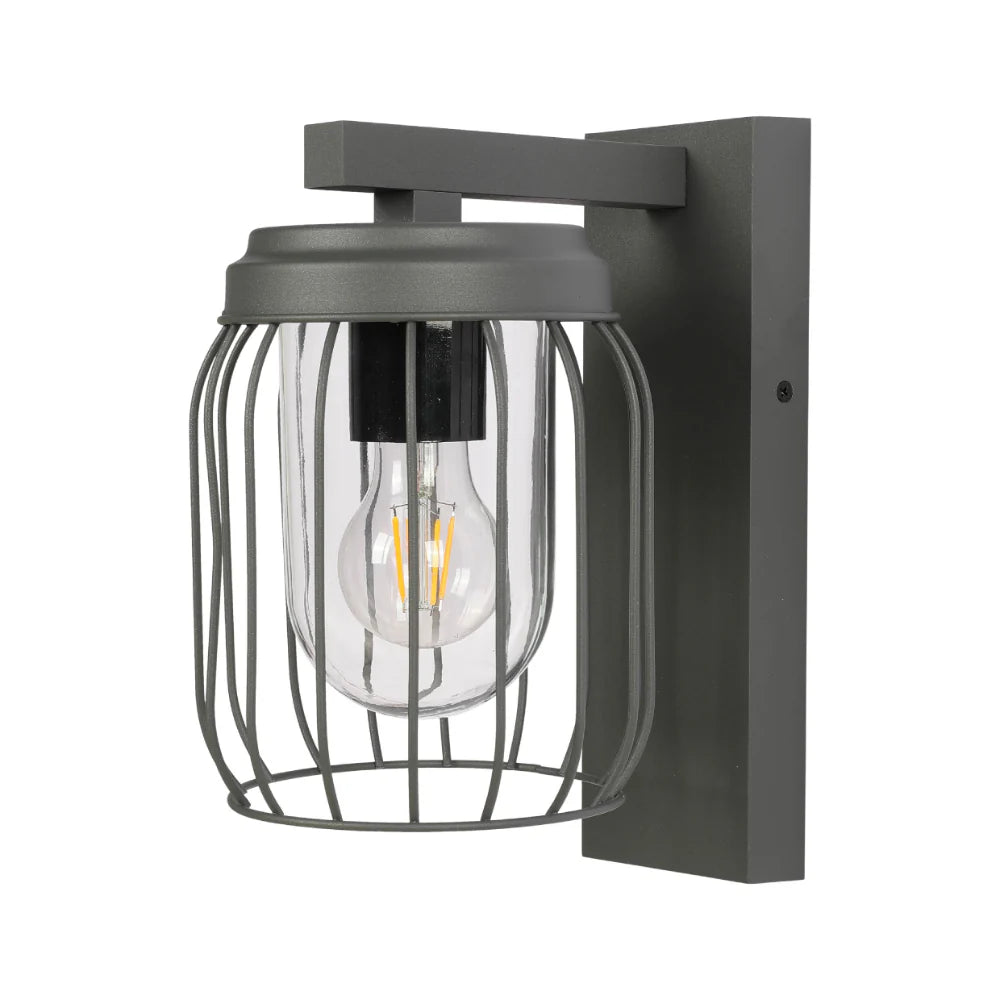 Tuela Outdoor Wall Light E27 Dark Grey