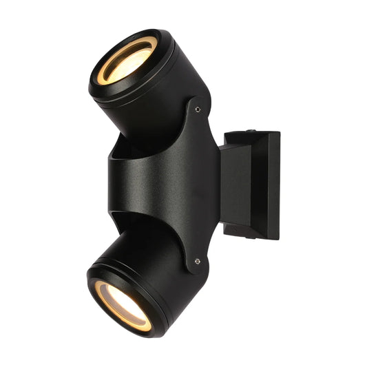 Up Down Tiltable Outdoor Wall Light GU10 Black
