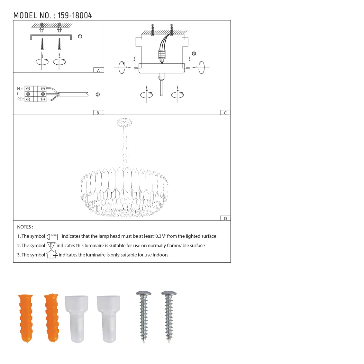 User manual of Deluxe Smoky Clear Crystal Modern Chandelier Light Gold | TEKLED