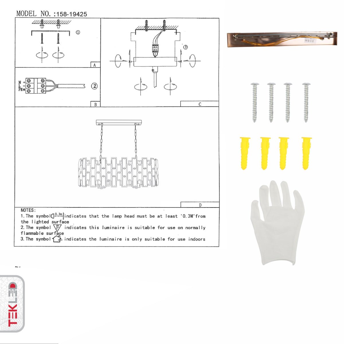 User manual for Coffin Stone Gold Metal Castle Crystal Island Chandelier Ceiling Light with 8xE14 Fitting | TEKLED 158-19425