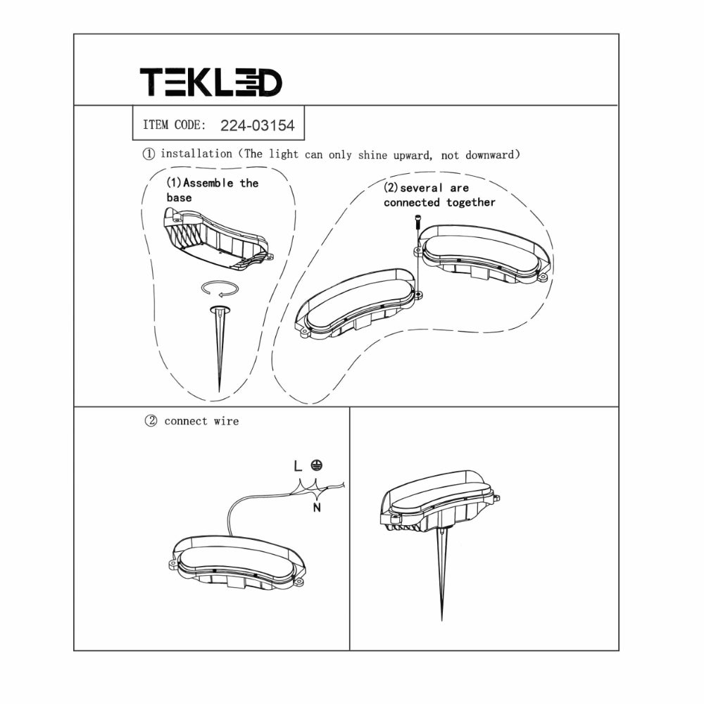 User manual for Tree Washer LED Floodlight 12W 3000K Warm White or Green | TEKLED 224-03154