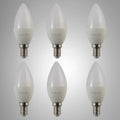 Vela LED Candle Bulb C37 Dimmable E14 Small Edison Screw 5W Pack of 6