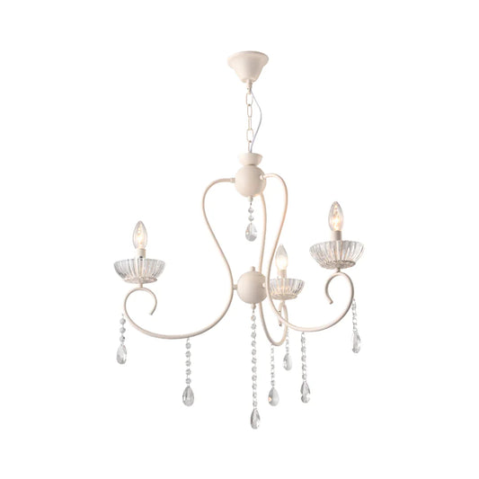 Versailles Elegance Crystal Swan Chandelier Ceiling Light