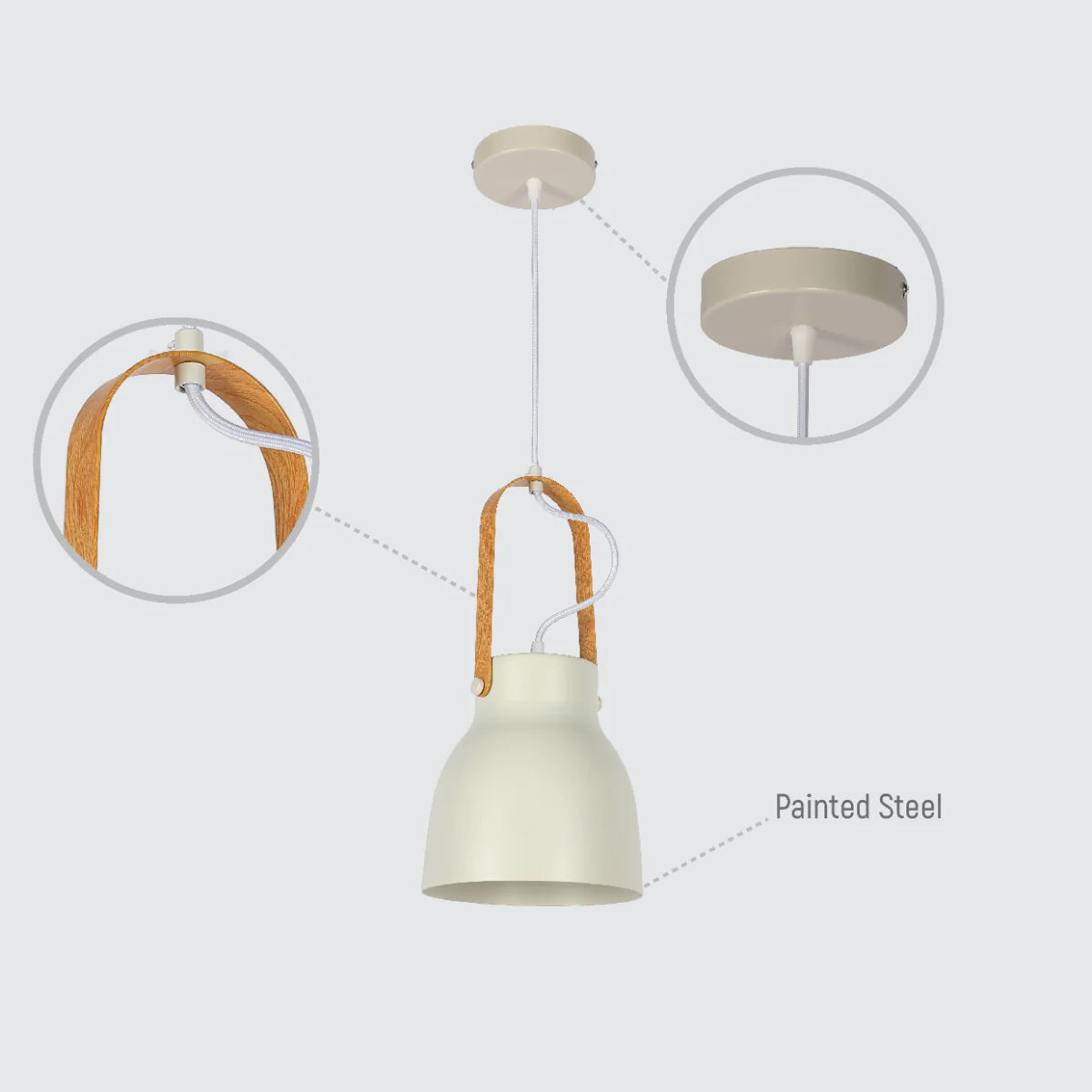 Lighting properties of Versatile Narvik Nordic Cone Pendant Light 150-18410