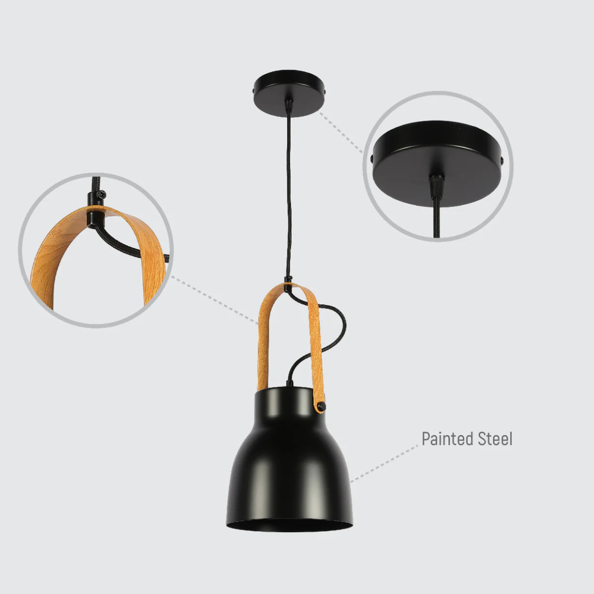 Lighting properties of Versatile Narvik Nordic Cone Pendant Light 150-18412