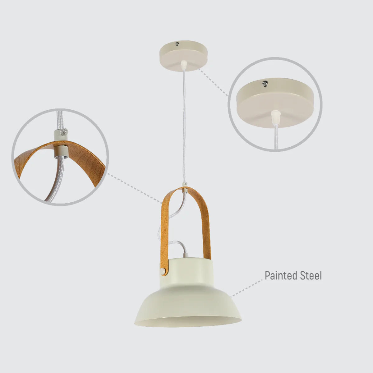 Lighting properties of Versatile Narvik Nordic Cone Pendant Light 150-18418