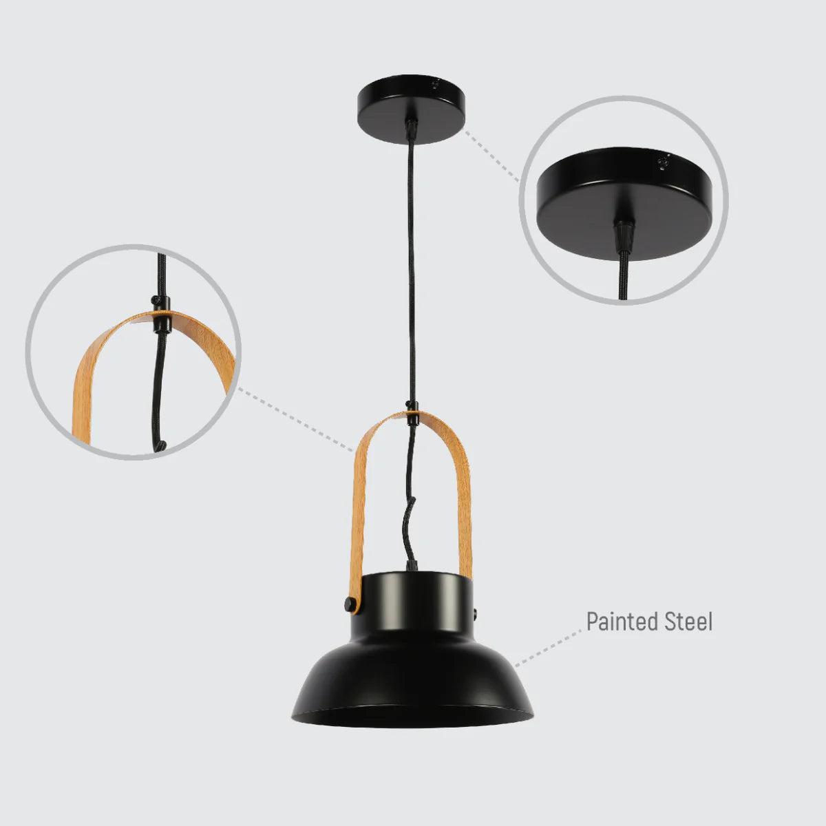 Lighting properties of Versatile Narvik Nordic Cone Pendant Light 150-18420