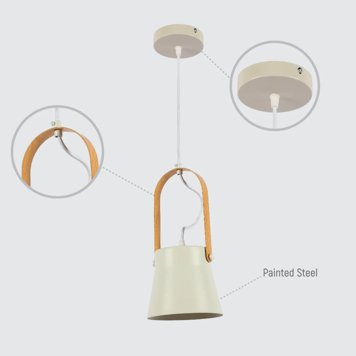 Lighting properties of Versatile Narvik Nordic Cone Pendant Light 150-18426