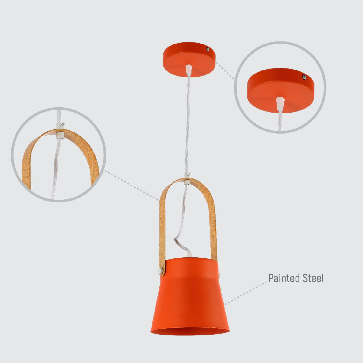 Lighting properties of Versatile Narvik Nordic Cone Pendant Light 150-18430