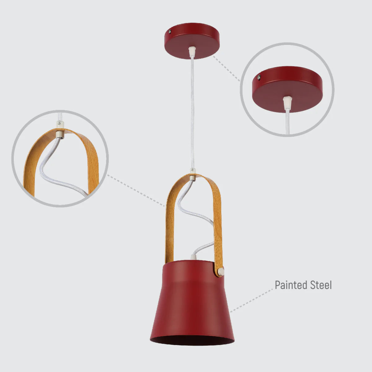 Lighting properties of Versatile Narvik Nordic Cone Pendant Light 150-18432