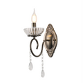 Vintage Metal & Glass Candle Wall Light