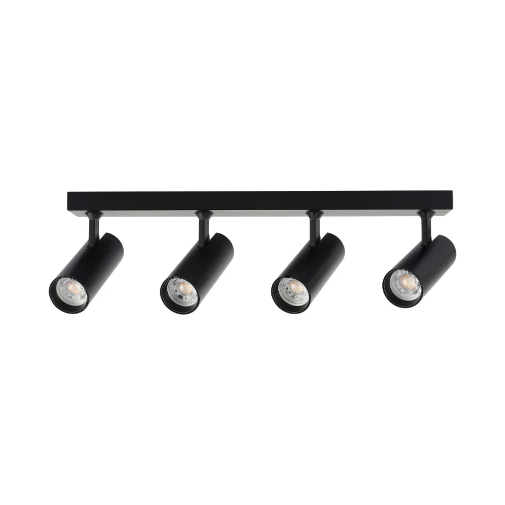 Virmo Rotatable Long Cylinder GU10 Spotlight Square or Linear Rose Side Connected Black