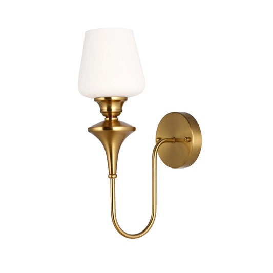 White & Gold Wall Light - Single, Double, or Triple